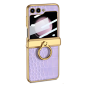 Coque Protection - Samsung Galazy Z Flip 5 (F731) - Violet Effet Matelassé — ECO · Smarty Paris 18e